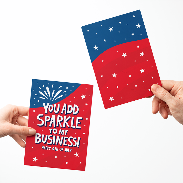 Set of You Add Sparkle To My Business! Happy 4th of July Greeting Cards | Envelopes Included Greeting Card Market Dwellings