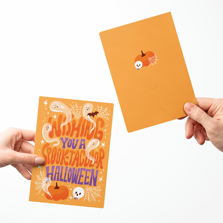 Set of Wishing You A Spook-tacular Halloween! Greeting Cards | Envelopes Included Greeting Card Market Dwellings