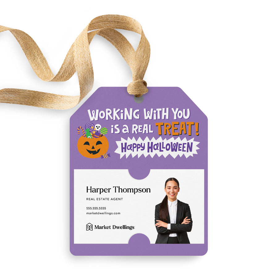 Working With You Is A Real Treat! Happy Halloween | Gift Tags Gift Tag Market Dwellings LILAC