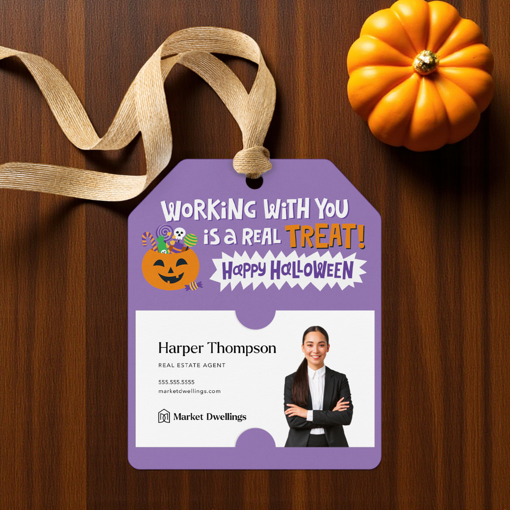 Working With You Is A Real Treat! Happy Halloween | Gift Tags Gift Tag Market Dwellings
