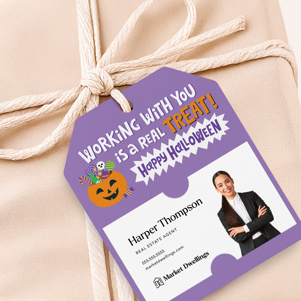 Working With You Is A Real Treat! Happy Halloween | Gift Tags Gift Tag Market Dwellings