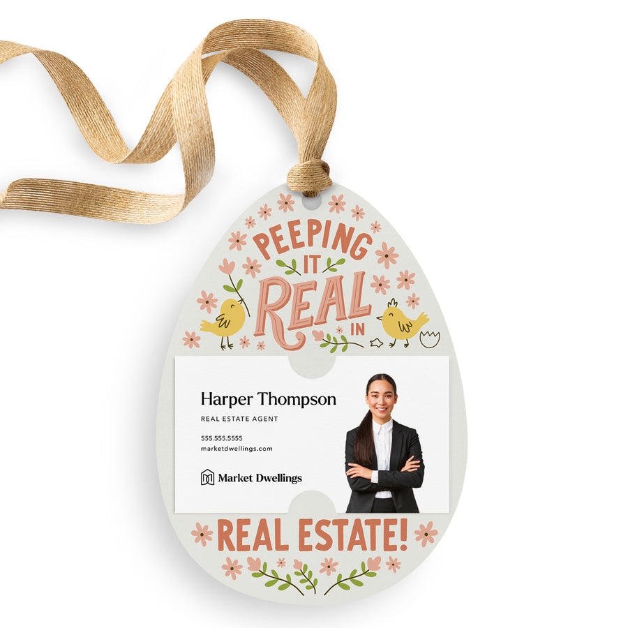 Peeping It Real In Real Estate! | Easter Spring Gift Tags | 14-GT007 Gift Tag Market Dwellings