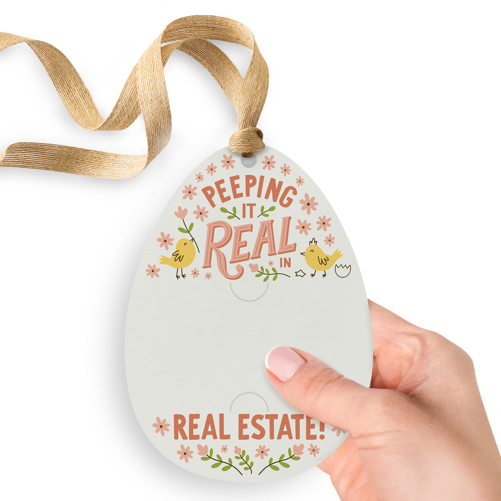 Peeping It Real In Real Estate! | Easter Spring Gift Tags | 14-GT007 Gift Tag Market Dwellings