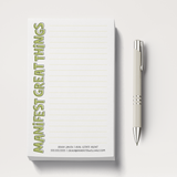 Manifest Great Things Notepads Notepad Market Dwellings LIGHT OLIVE None 12