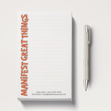 Manifest Great Things Notepads Notepad Market Dwellings