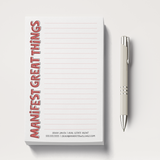 Manifest Great Things Notepads Notepad Market Dwellings TERRA COTTA None 12