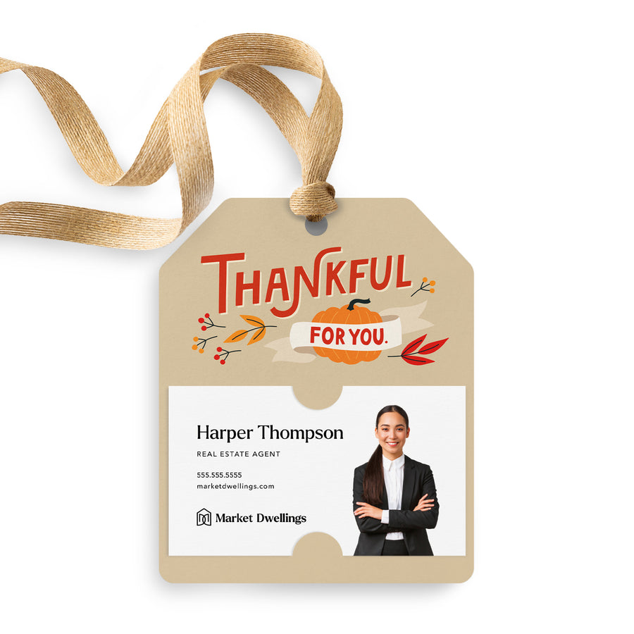 Thankful For You | Gift Tags Gift Tag Market Dwellings BEIGE