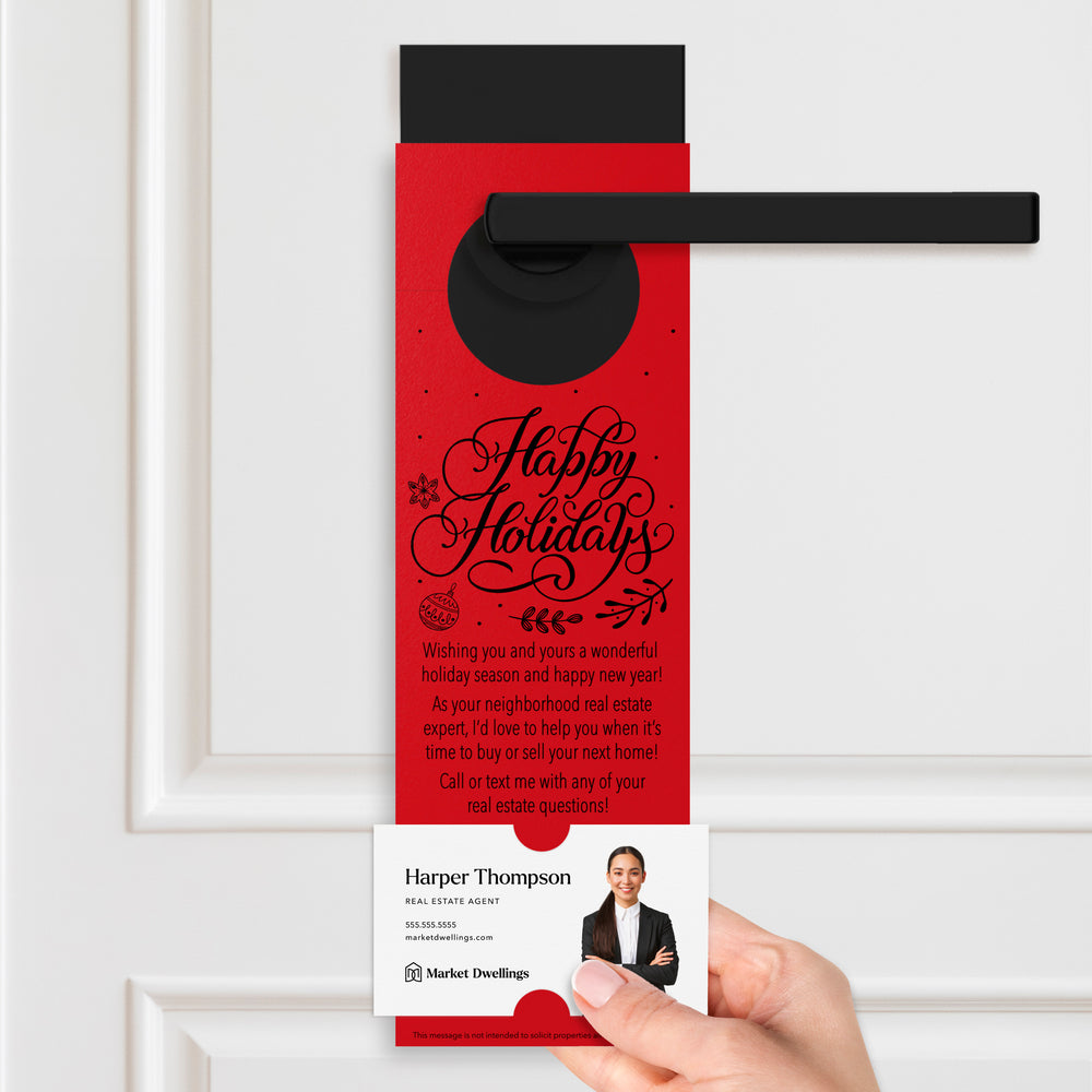 Happy Holidays | Real Estate Neighbor Door Hangers Door Hanger Market Dwellings