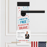 Land Of The Free Because Of The Brave. | Flag Holder Door Hangers Holiday Door Hanger Market Dwellings