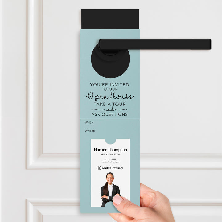 Vertical | You're Invited to Our Open House | Door Hangers | 15-DH005 Door Hanger Market Dwellings