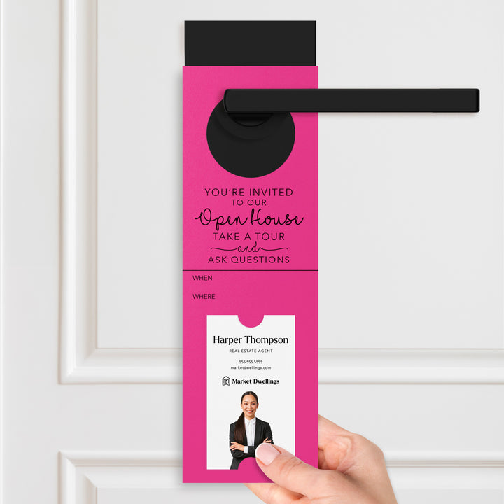 Vertical | You're Invited to Our Open House | Door Hangers | 15-DH005 Door Hanger Market Dwellings