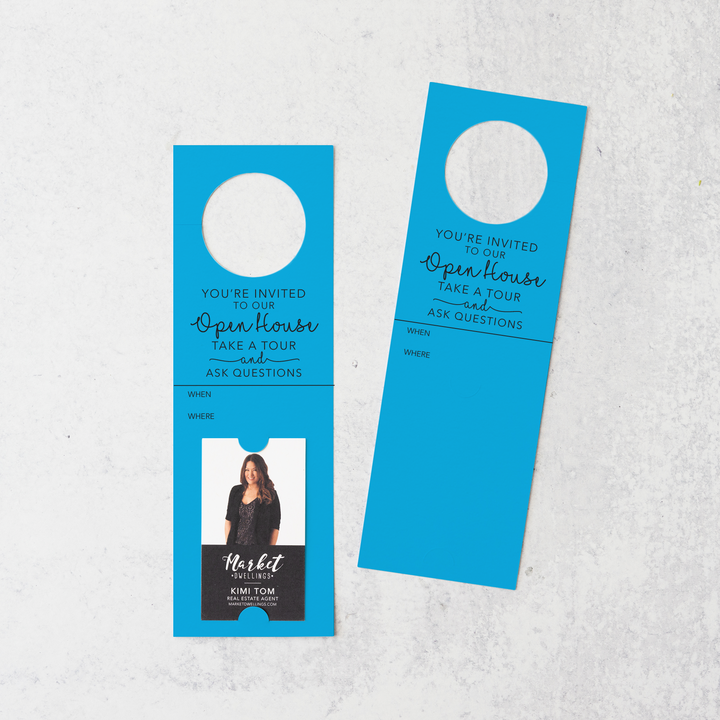 Vertical "You're Invited to Our Open House" | Door Hanger | 15-DH005