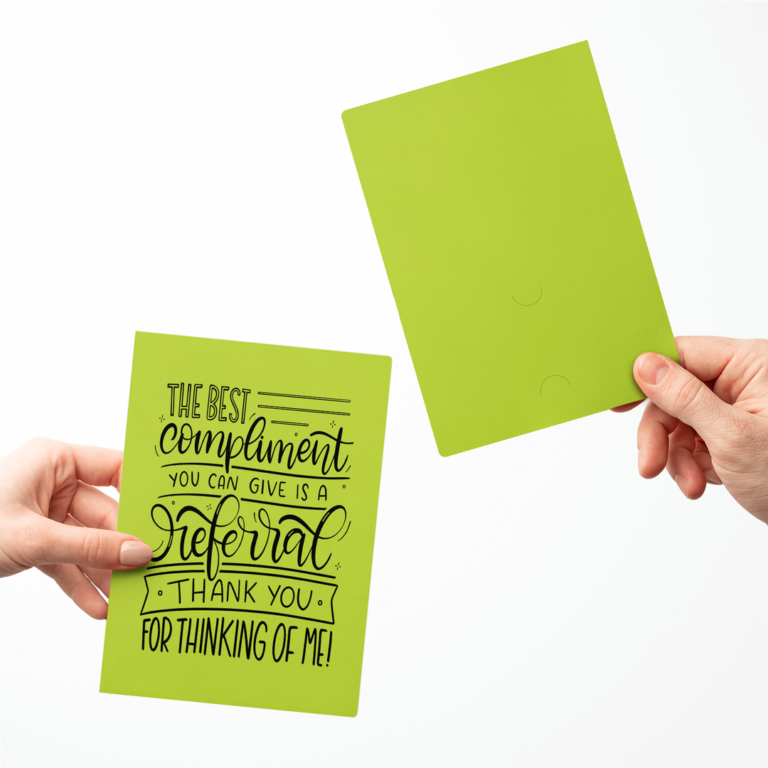 Set of The Best Compliment You Can Give is a Referral Greeting Cards | Envelopes Included Greeting Card Market Dwellings