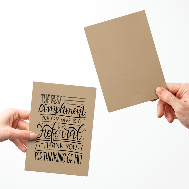 Set of The Best Compliment You Can Give is a Referral Greeting Cards | Envelopes Included Greeting Card Market Dwellings