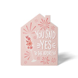 You said yes to the address! | Real Estate & Mortgage Greeting Cards with Envelopes | Real Estate & Mortgage Greeting Cards with Envelopes Greeting Card Market Dwellings BLUSH 10