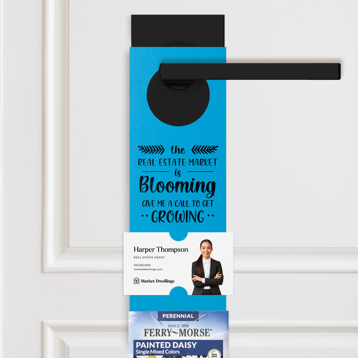 The Real Estate Market is Blooming | Door Hangers for Seed Packets | 16-DH003 Door Hanger Market Dwellings ARCTIC