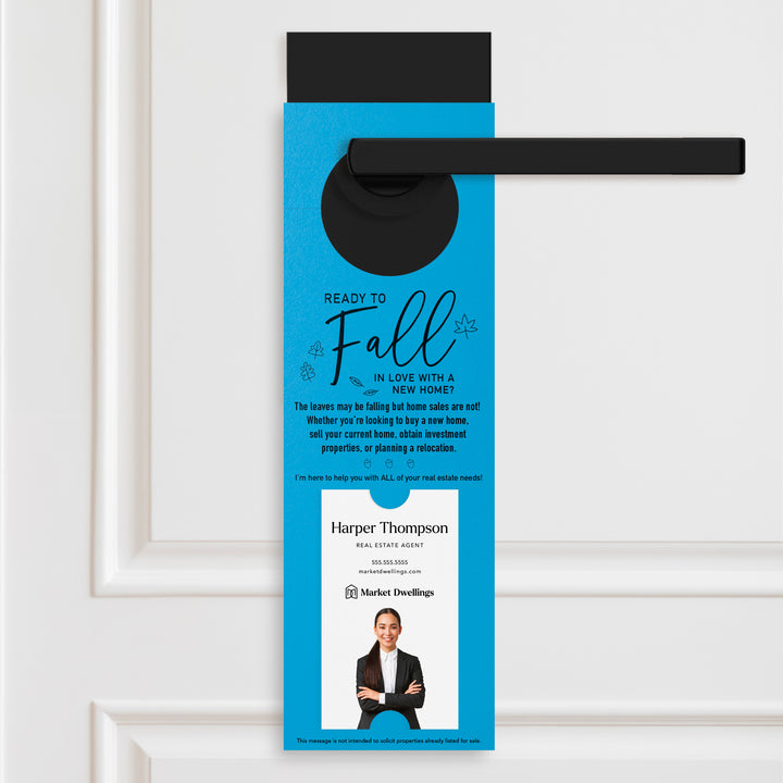 Vertical | Ready to FALL in Love with a New Home | Door Hangers | 16-DH005 Door Hanger Market Dwellings ARCTIC