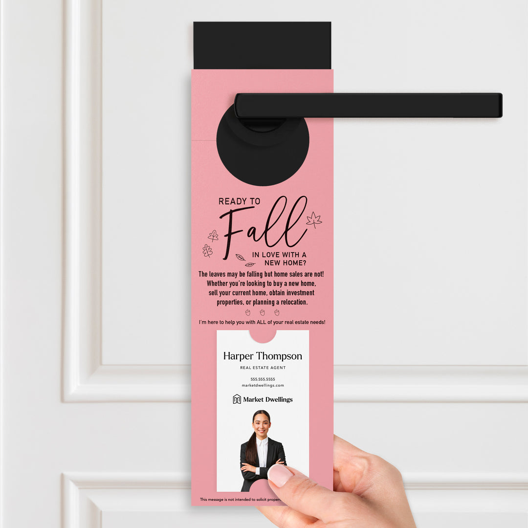 Vertical | Ready to FALL in Love with a New Home | Door Hangers | 16-DH005 Door Hanger Market Dwellings