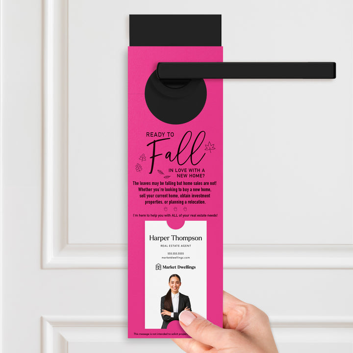 Vertical | Ready to FALL in Love with a New Home | Door Hangers | 16-DH005 Door Hanger Market Dwellings