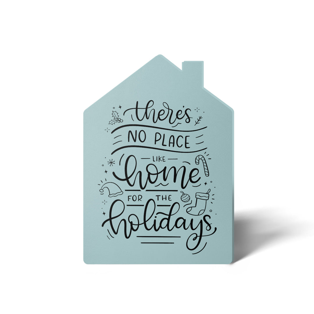 Set of "There's No Place Like Home For The Holidays" Greeting Cards | Envelopes Included | 16-GC002 Greeting Card Market Dwellings LIGHT BLUE