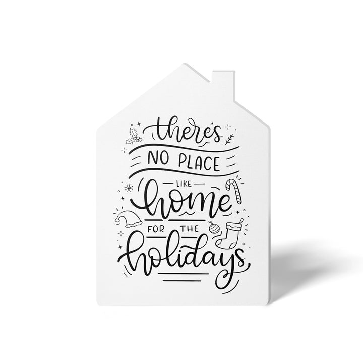 Set of "There's No Place Like Home For The Holidays" Greeting Cards | Envelopes Included | 16-GC002 Greeting Card Market Dwellings WHITE