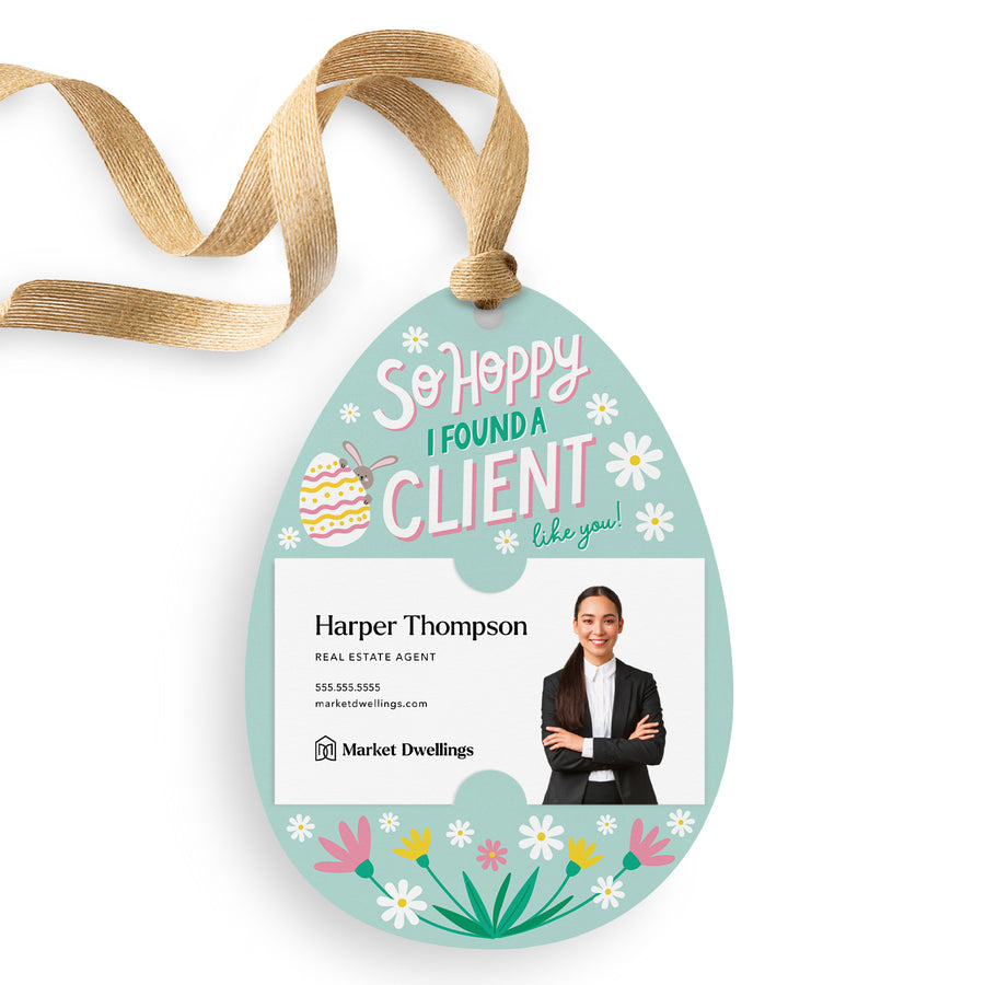 So Hoppy I Found A Client Like You! | Easter Spring Gift Tags | 16-GT007 Gift Tag Market Dwellings