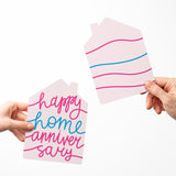 Happy home anniversary | Real Estate & Mortgage Greeting Cards with Envelopes Greeting Card Market Dwellings