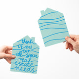 Think of me for all your real estate needs | Real Estate Greeting Cards with Envelopes Greeting Card Market Dwellings