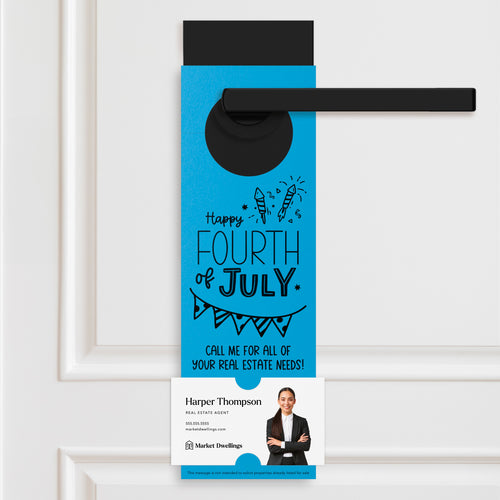 Happy Fourth of July | Real Estate Door Hangers Holiday Door Hanger Market Dwellings