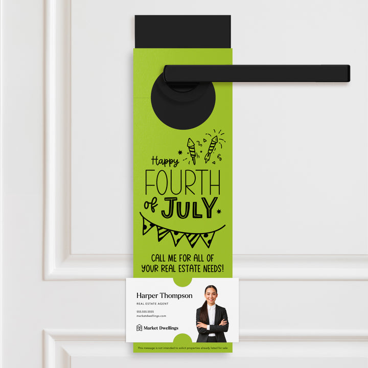 Happy Fourth of July | Real Estate Door Hangers Door Hanger Market Dwellings GREEN APPLE