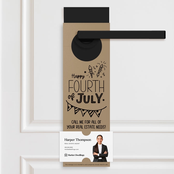 Happy Fourth of July | Real Estate Door Hangers Door Hanger Market Dwellings KRAFT