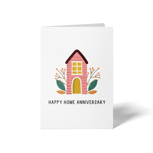 Happy Home Anniversary | Real Estate & Mortgage Greeting Cards with Envelopes Greeting Card Market Dwellings
