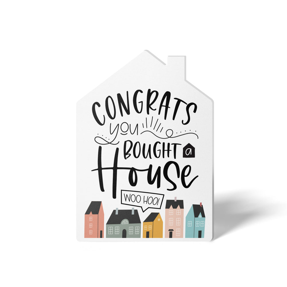 "Congrats You Bought a House" Closing Day | Real Estate & Mortgage Greeting Cards with Envelopes Greeting Card Market Dwellings