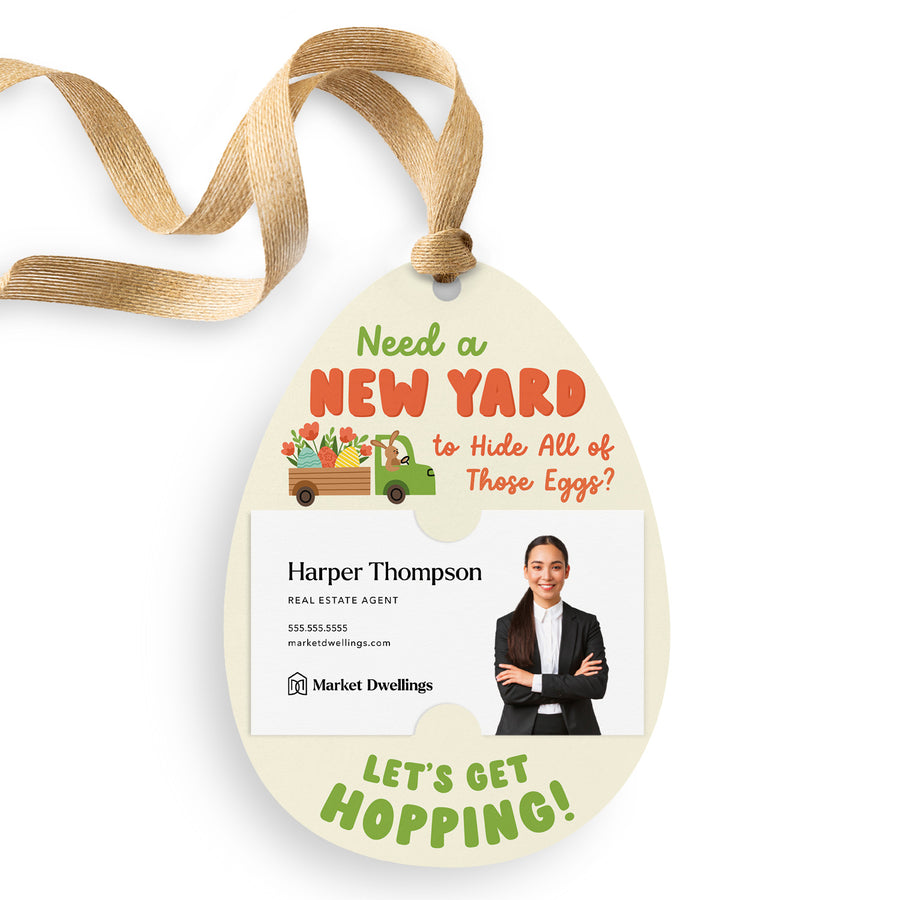 Need A New Yard To Hide All Of Those Eggs? Let’s Get Hopping! | Easter Spring Gift Tags | 17-GT007 Gift Tag Market Dwellings