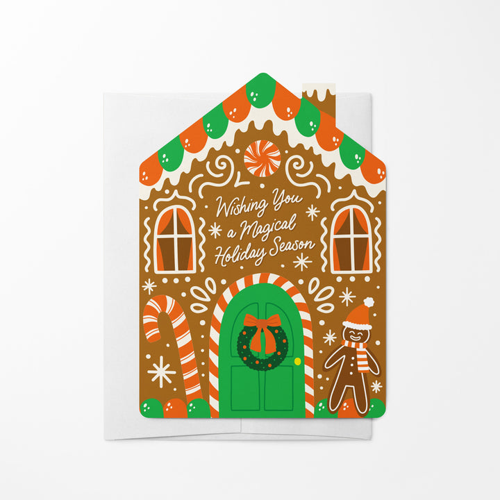 Set of Wishing you a Magical Holiday Season | Christmas Greeting Cards | Envelopes Included | 170-GC002 Greeting Card Market Dwellings