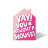 Yay! You bought a House! | Real Estate Greeting Cards with Envelopes Greeting Card Market Dwellings PINK SHERBET 10