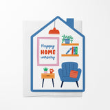 Happy Home-iversary | Real Estate Greeting Cards with Envelopes Greeting Card Market Dwellings