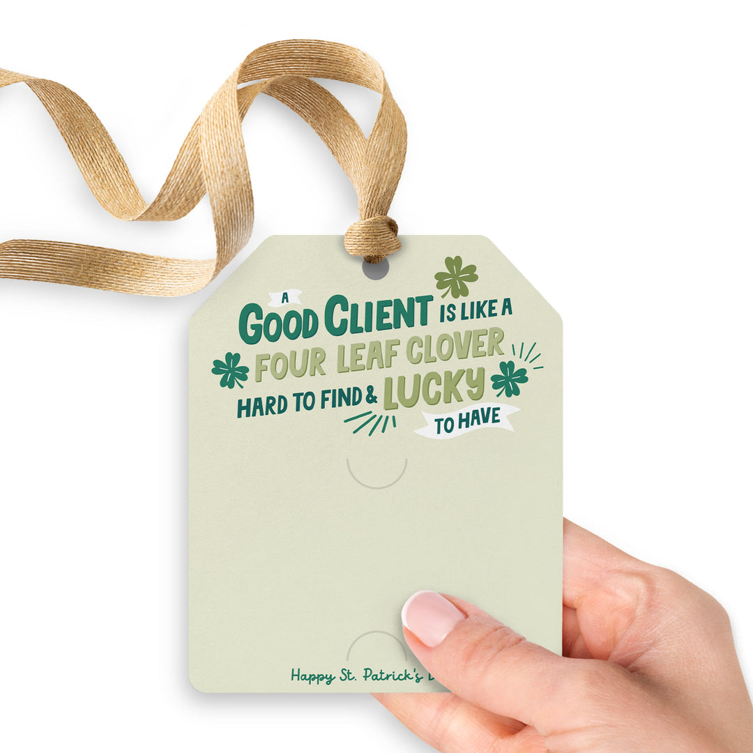 A Good Client Is Like A Four Leaf Clover | Gift Tags Gift Tag Market Dwellings