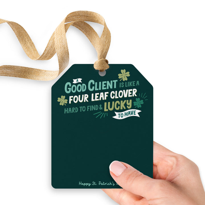 A Good Client Is Like A Four Leaf Clover | Gift Tags Gift Tag Market Dwellings