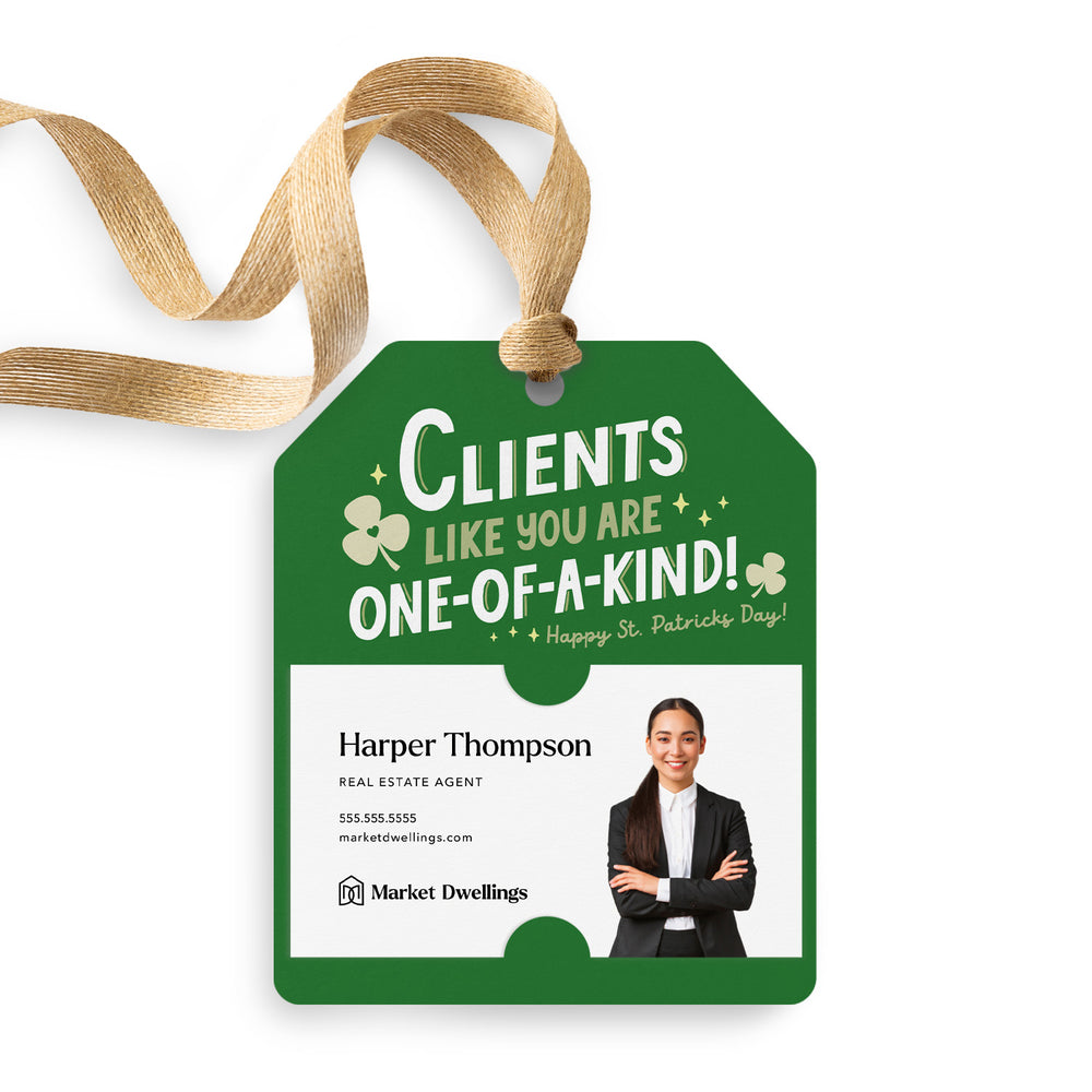 Clients Like You Are One-Of-A-Kind! | Gift Tags Gift Tag Market Dwellings GREEN 12