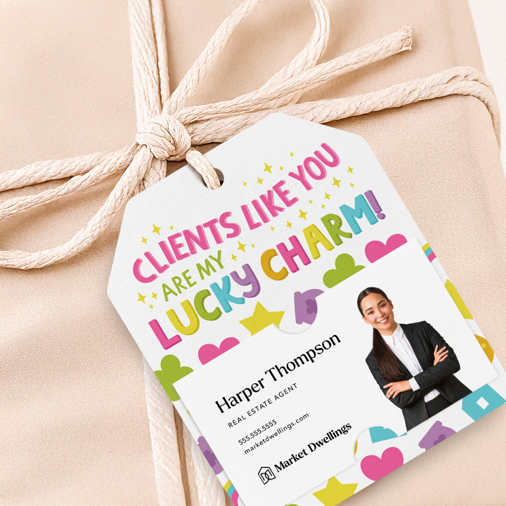 Clients Like You Are My Lucky Charm! | Gift Tags Gift Tag Market Dwellings