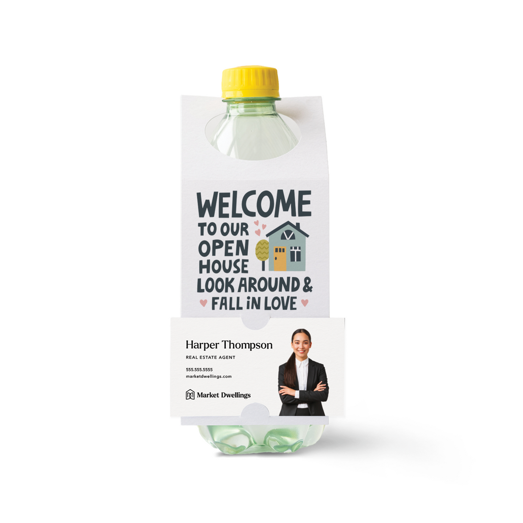 Welcome Take a Look Around and Fall in Love Open House | Bottle Hang Tags Bottle Tag Market Dwellings