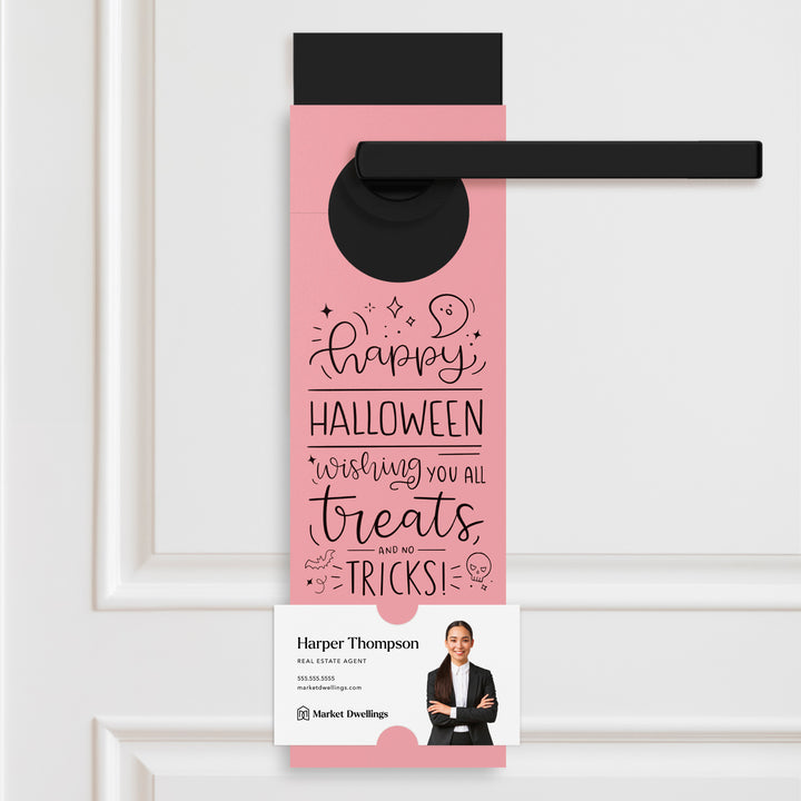 Happy Halloween | Door Hangers | 18-DH001 Door Hanger Market Dwellings LIGHT PINK