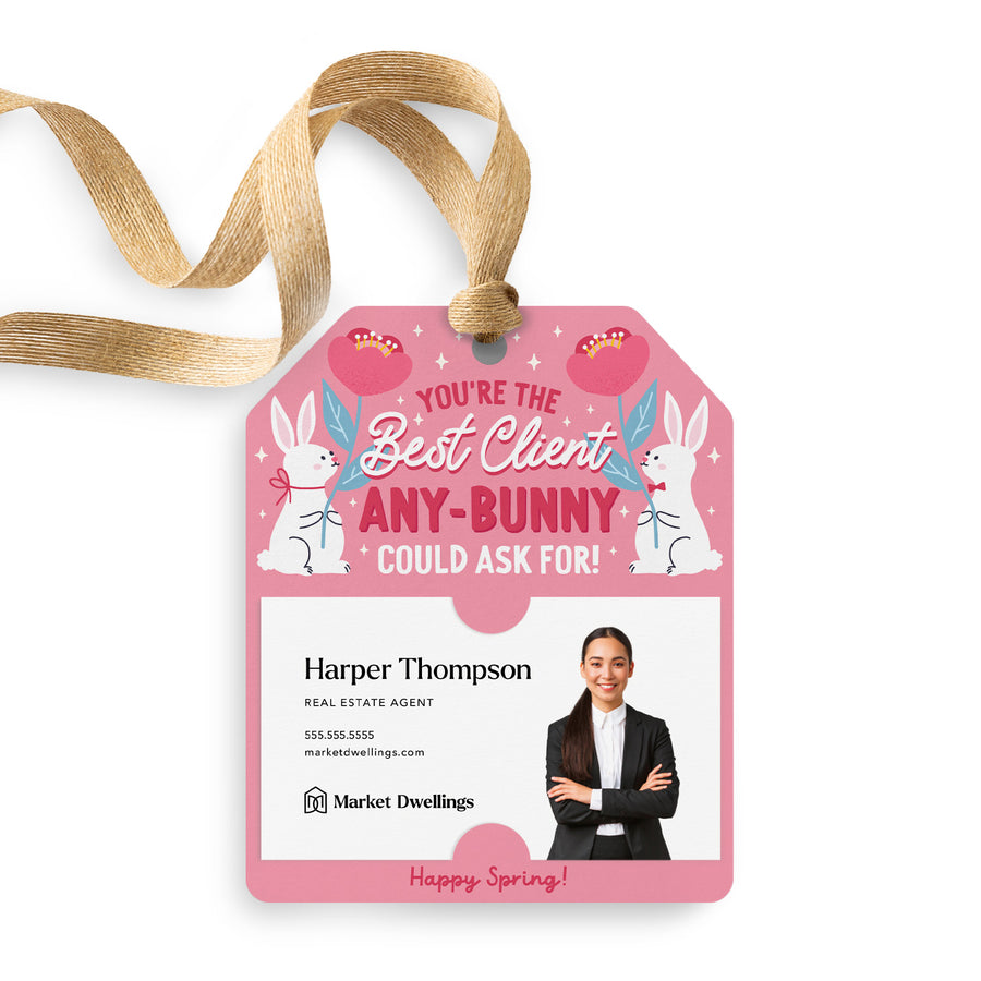 You're The Best Client Any-Bunny Could Ask For! | Gift Tags Gift Tag Market Dwellings PINK