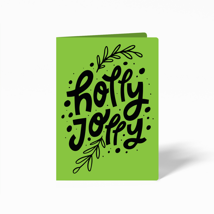 "Holly Jolly" Holiday Greeting Cards | Envelopes Included | 19-GC001 Greeting Card Market Dwellings GREEN APPLE