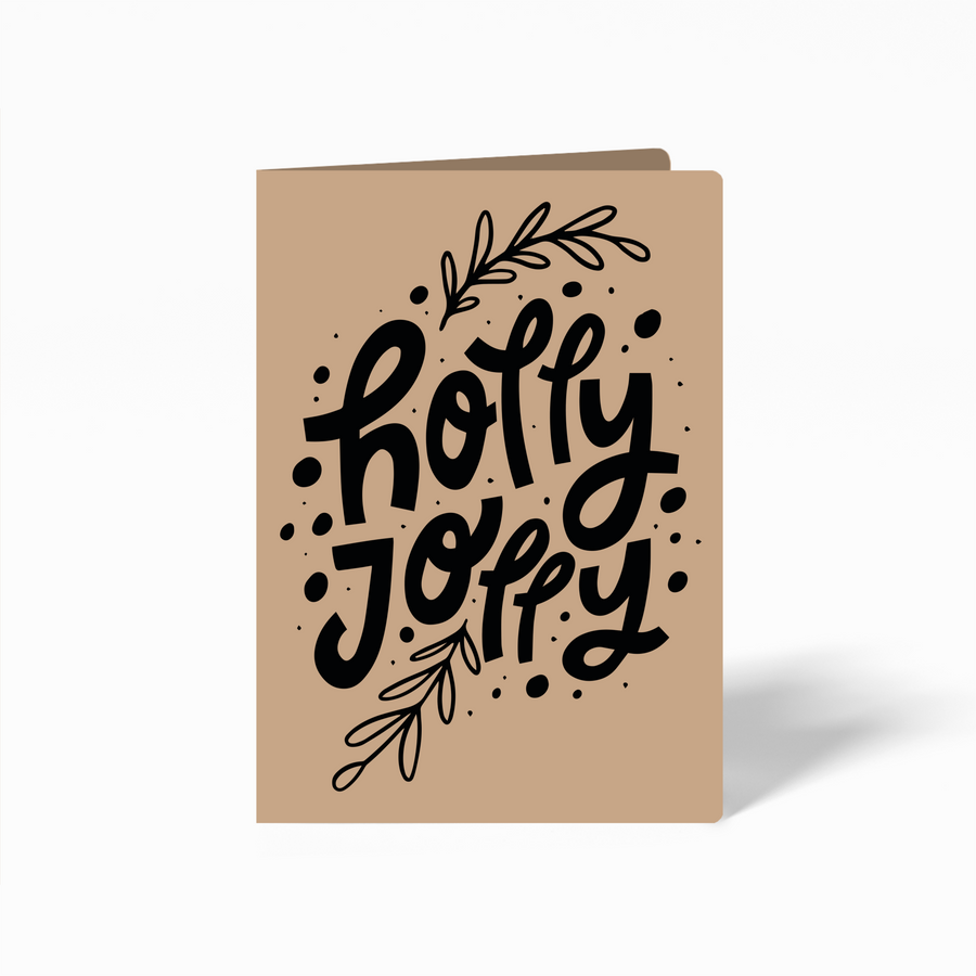 "Holly Jolly" Holiday Greeting Cards | Envelopes Included | 19-GC001 Greeting Card Market Dwellings KRAFT