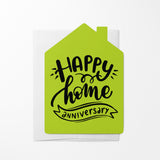 "Happy Home Anniversary" | Real Estate & Mortgage Greeting Cards with Envelopes Greeting Card Market Dwellings