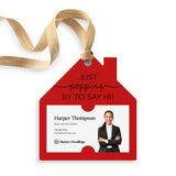 Just Popping By To Say Hi | Gift Tags Gift Tag Market Dwellings SCARLET 12