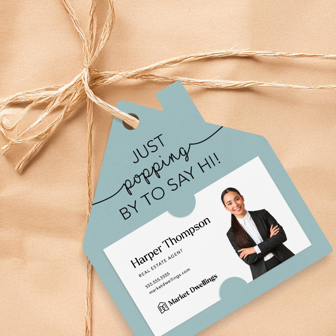 Just Popping By To Say Hi | Gift Tags Gift Tag Market Dwellings