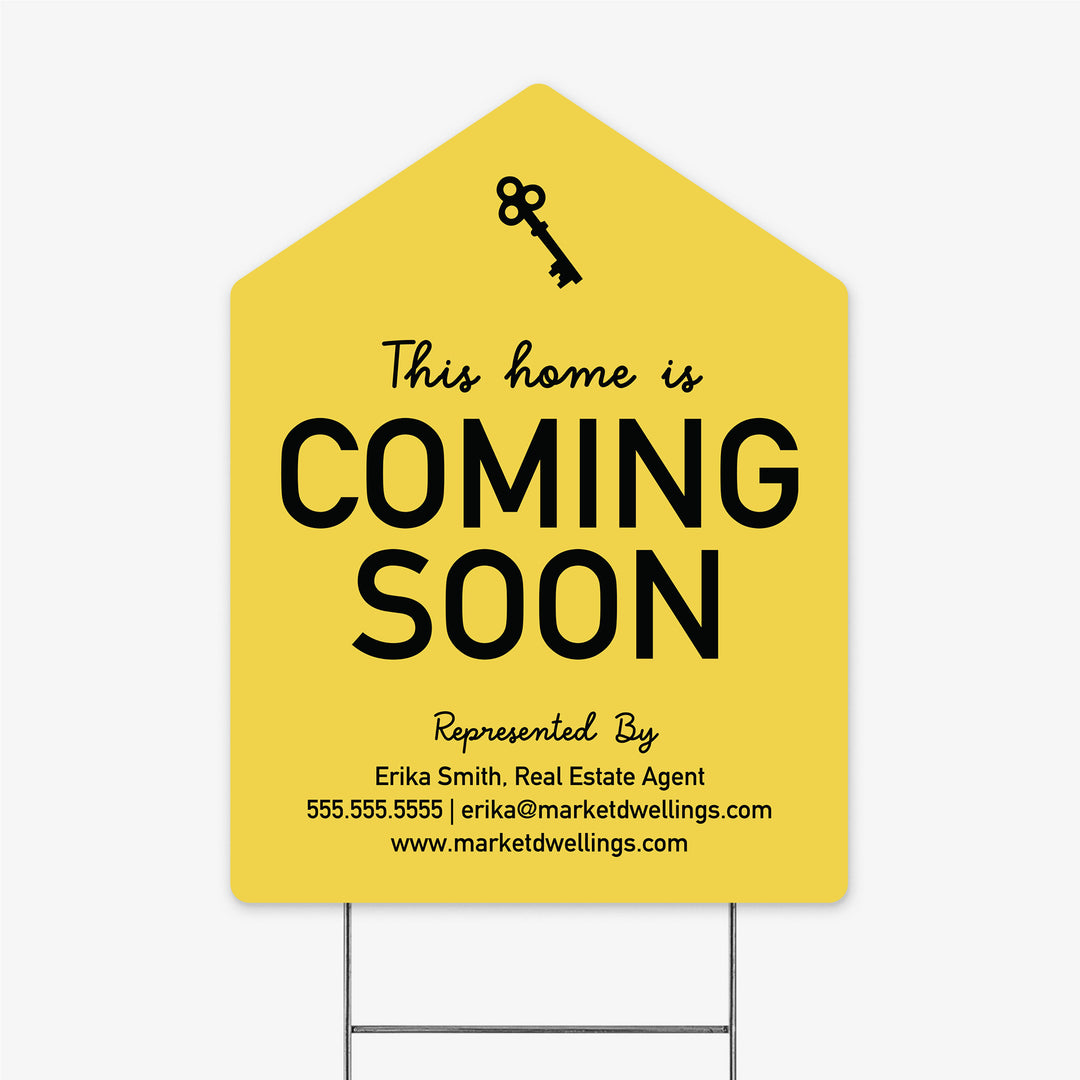 Customizable | Coming Soon Real Estate Yard Sign Yard Sign Market Dwellings BRIGHT SUN